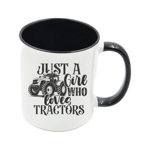 Mug - 11oz - Farmers Saying - 'Just A Girl Who Loves Tractors' 2