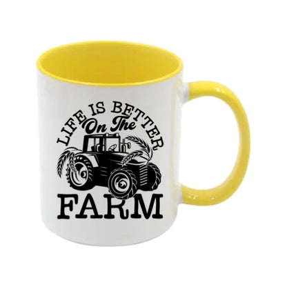 Mug - 11oz - Farmers Saying - 'Life is better on the farm' 1a
