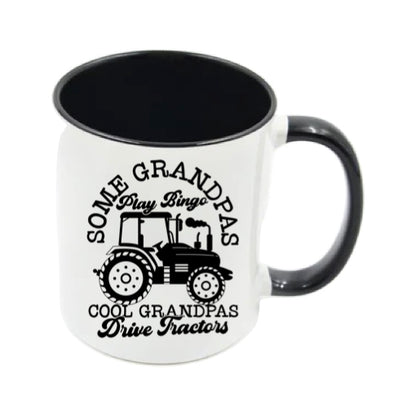 Mug - 11oz - Farmers Saying - 'Some grandpas play bingo cool grandpas drive tractors' 1a