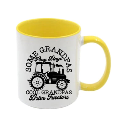 Mug - 11oz - Farmers Saying - 'Some grandpas play bingo cool grandpas drive tractors' 1a