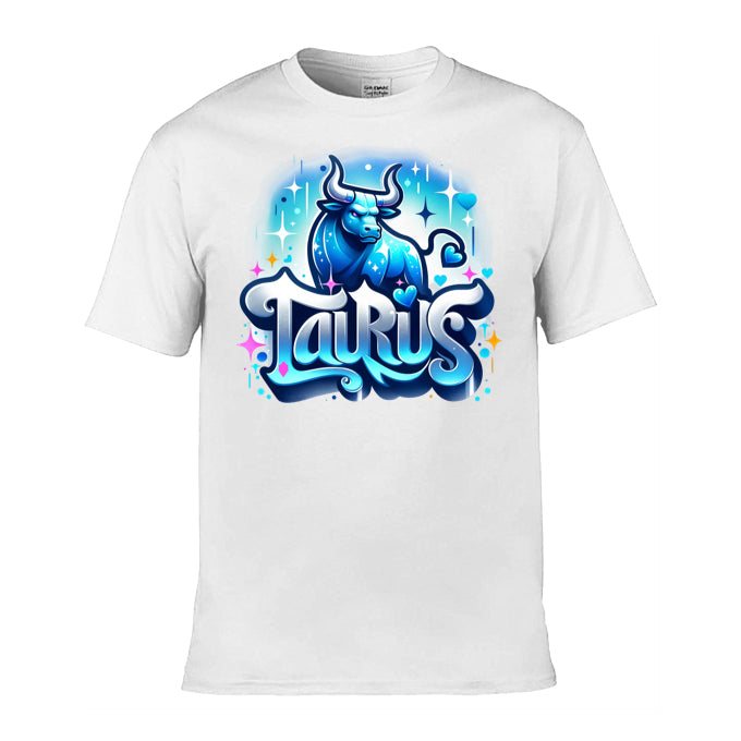 Mens T-Shirt (Gildan Softstyle 64000) - with Zodiac Sign - Taurus