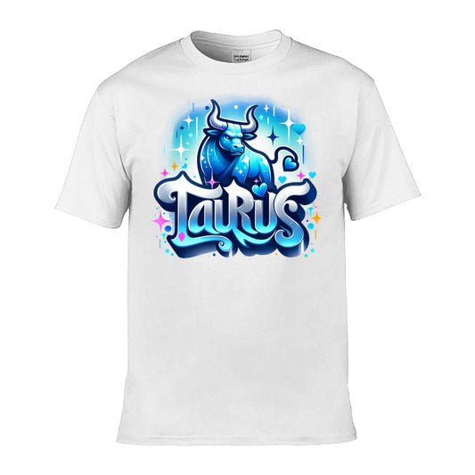 Mens T-Shirt (Gildan Softstyle 64000) - with Zodiac Sign - Taurus