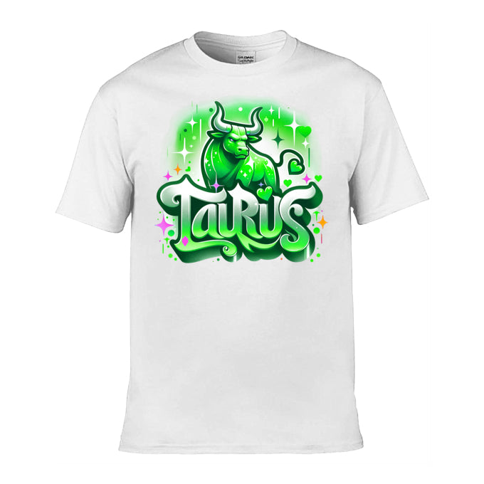 Mens T-Shirt (Gildan Softstyle 64000) - with Zodiac Sign - Taurus