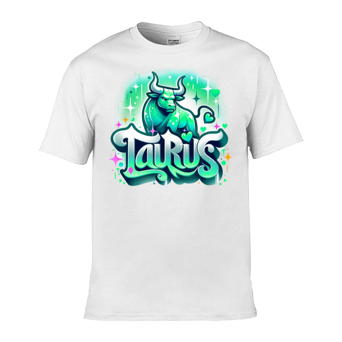 Mens T-Shirt (Gildan Softstyle 64000) - with Zodiac Sign - Taurus