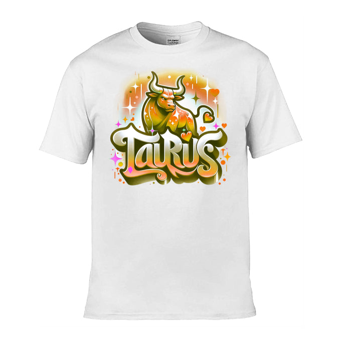 Mens T-Shirt (Gildan Softstyle 64000) - with Zodiac Sign - Taurus