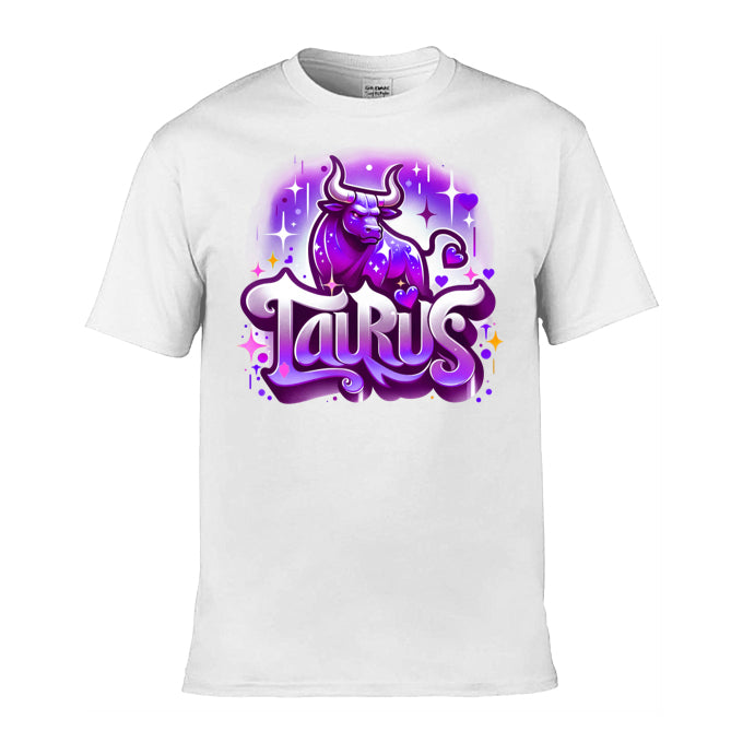 Mens T-Shirt (Gildan Softstyle 64000) - with Zodiac Sign - Taurus