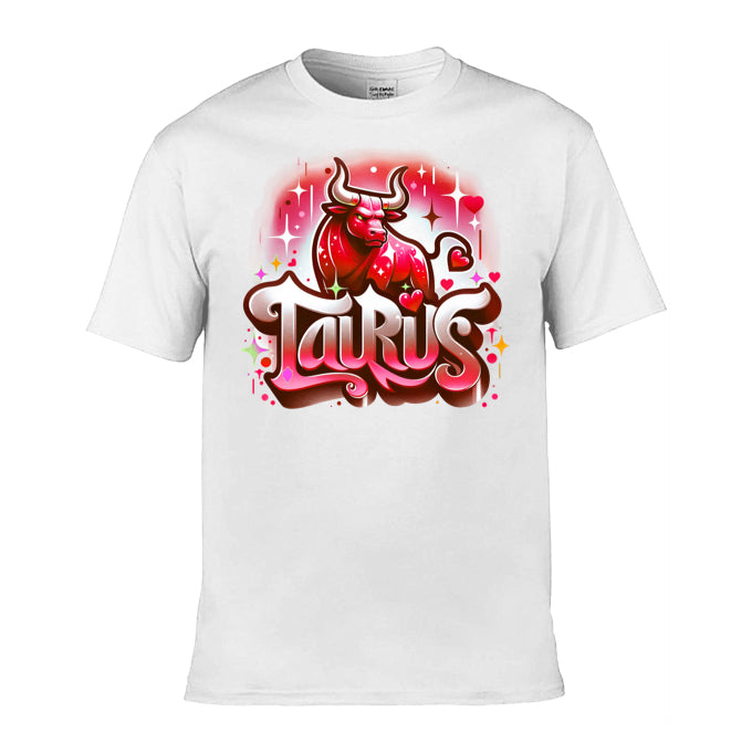 Mens T-Shirt (Gildan Softstyle 64000) - with Zodiac Sign - Taurus