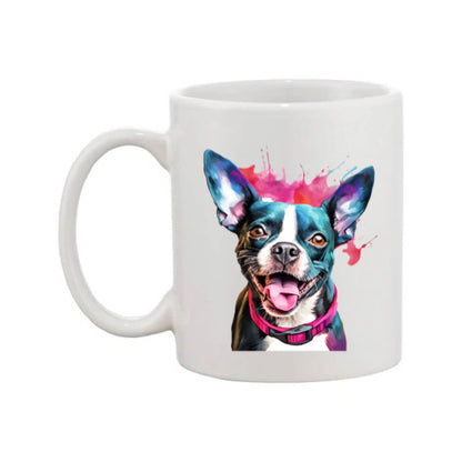 Mug - 11oz - Boston Terrier in vibrant watercolours 2