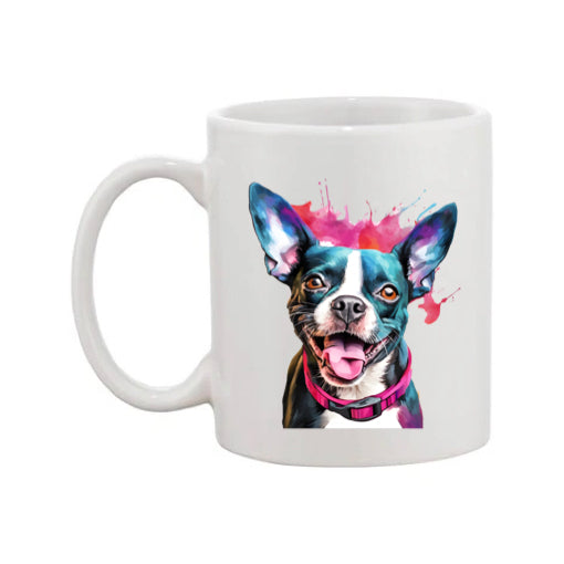 Mug - 11oz - Boston Terrier in vibrant watercolours 2