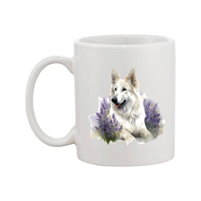 Mug - 11oz - White Swiss Shepherd 8 (GSD)