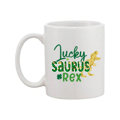 Mug - 11oz - St Patricks Day - Lucky Saurus Rex