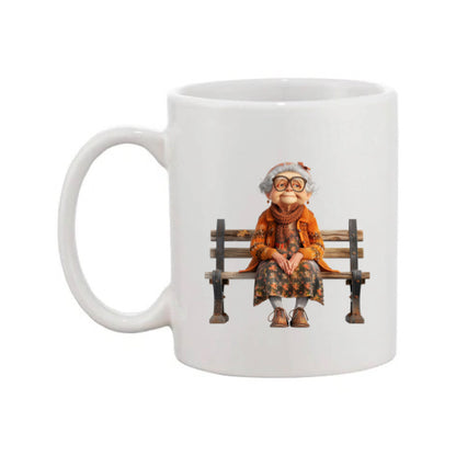 Mug - 11oz - OAP - Lady on a bench