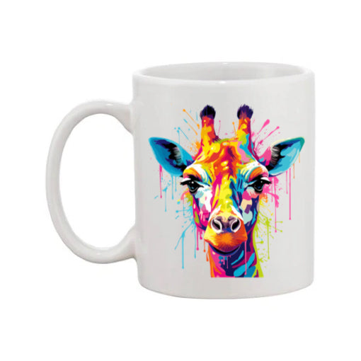 Mug - 11oz - Giraffe in vibrant watercolours 2