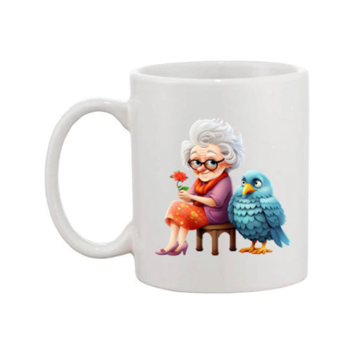 Mug - 11oz - OAP - Lady with a bird 3