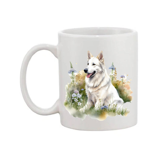 Mug - 11oz - White Swiss Shepherd 4 (GSD)