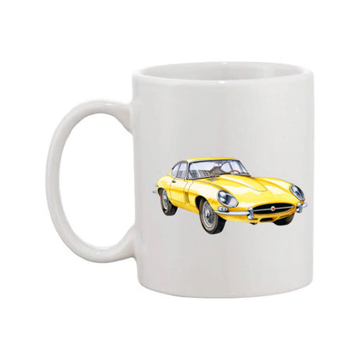 Mug - 11oz - Jaguar E-Type - Yellow