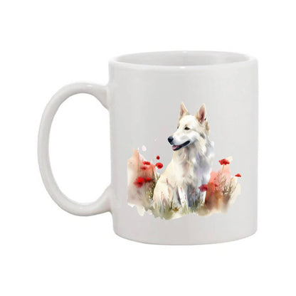 Mug - 11oz - White Swiss Shepherd 7 (GSD)