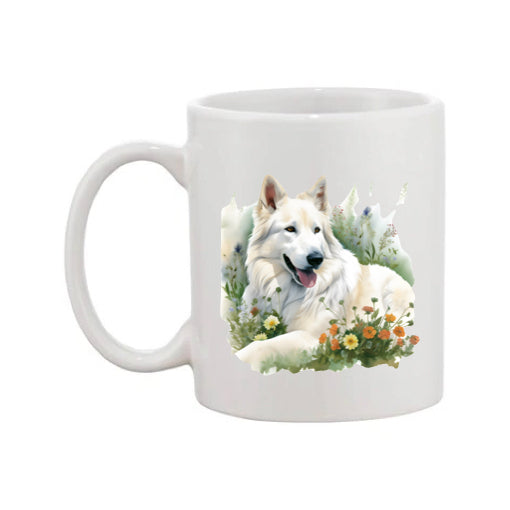 Mug - 11oz - White Swiss Shepherd 6 (GSD)