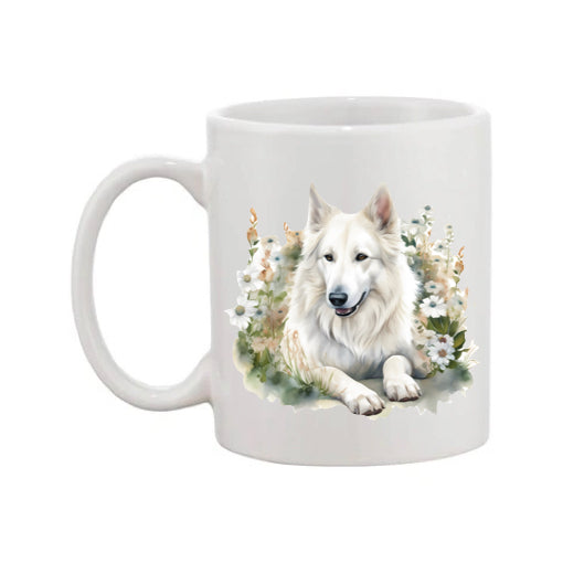 Mug - 11oz - White Swiss Shepherd 1 (GSD)