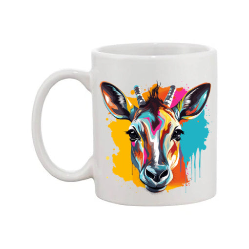 Mug - 11oz - Gazelle in vibrant watercolours 1