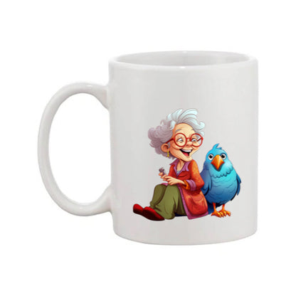 Mug - 11oz - OAP - Lady with a bird 2