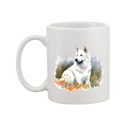 Mug - 11oz - White Swiss Shepherd 5 (GSD)