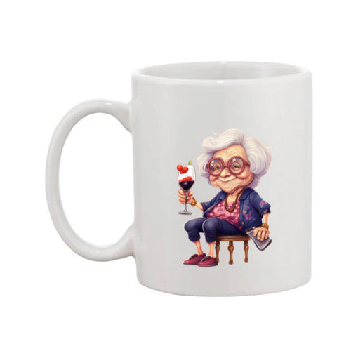 Mug - 11oz - OAP - Lady with a drink 5