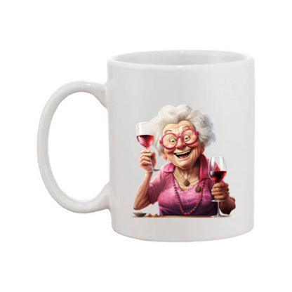 Mug - 11oz - OAP - Lady with a drink 2