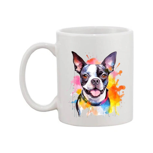Mug - 11oz - Boston Terrier in vibrant watercolours 5