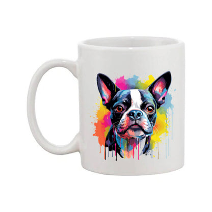 Mug - 11oz - Boston Terrier in vibrant watercolours 1
