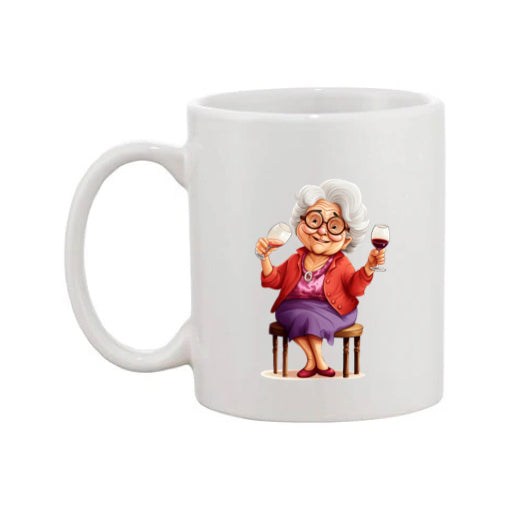 Mug - 11oz - OAP - Lady with a drink 4