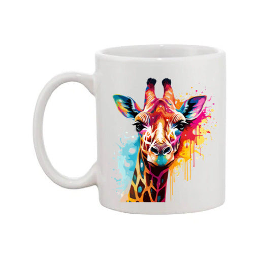 Mug - 11oz - Giraffe in vibrant watercolours 1