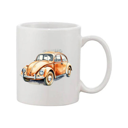 Mug - 11oz - VW Beetle - Orange