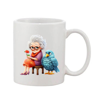 Mug - 11oz - OAP - Lady with a bird 3
