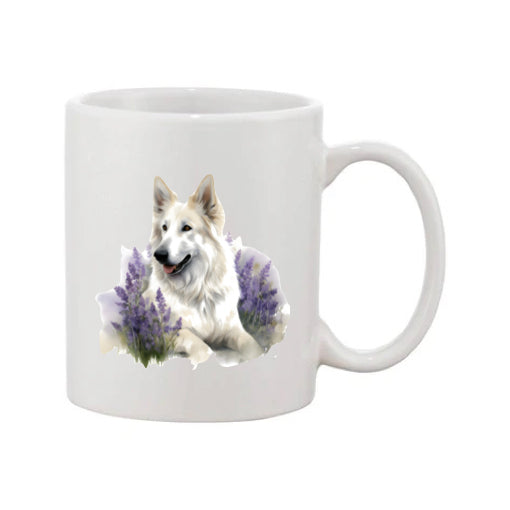 Mug - 11oz - White Swiss Shepherd 8 (GSD)