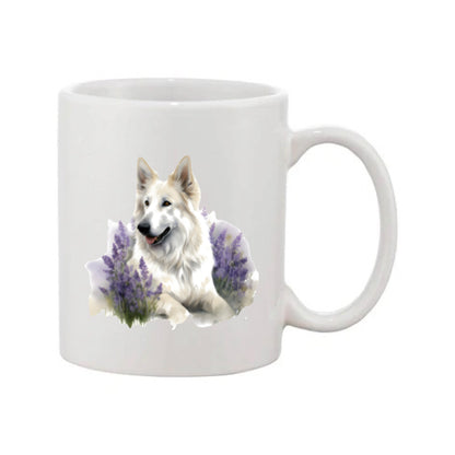 Mug - 11oz - White Swiss Shepherd 8 (GSD)