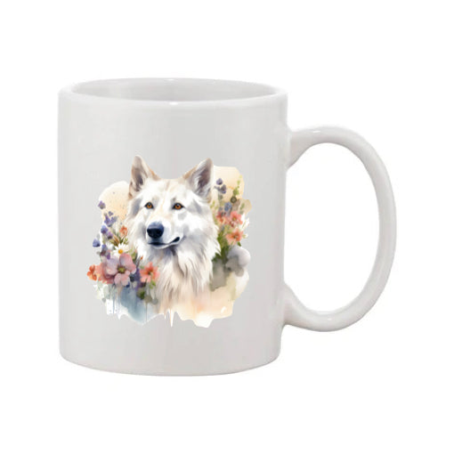Mug - 11oz - White Swiss Shepherd 10 (GSD)
