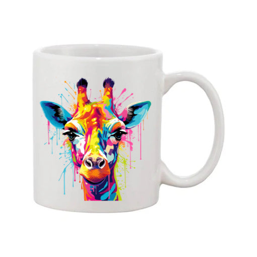 Mug - 11oz - Giraffe in vibrant watercolours 2