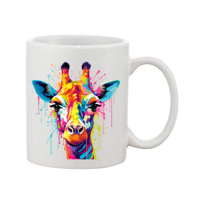 Mug - 11oz - Giraffe in vibrant watercolours 2