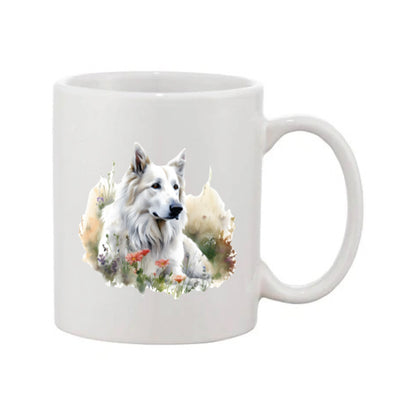 Mug - 11oz - White Swiss Shepherd 9 (GSD)