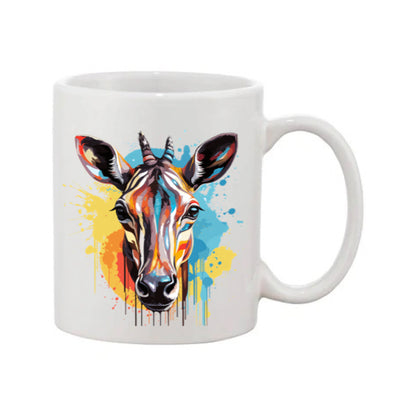 Mug - 11oz - Gazelle in vibrant watercolours 2