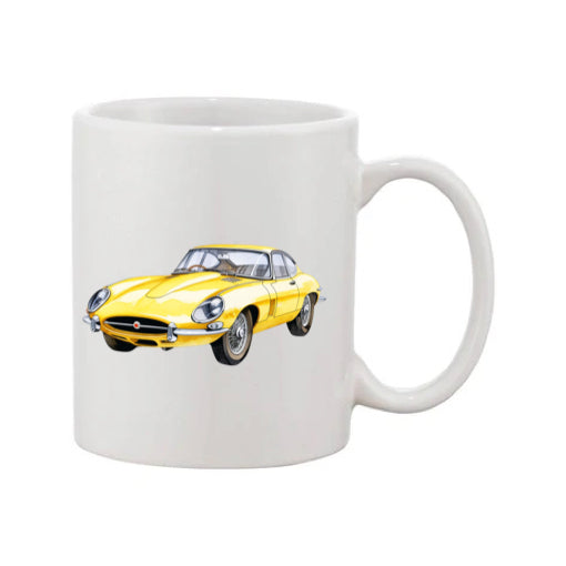 Mug - 11oz - Jaguar E-Type - Yellow
