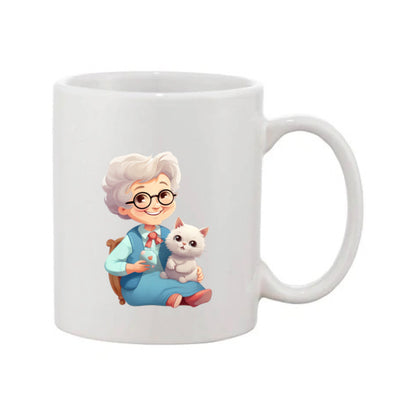 Mug - 11oz - OAP - Lady with a cat