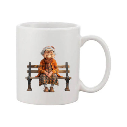 Mug - 11oz - OAP - Lady on a bench
