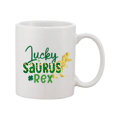 Mug - 11oz - St Patricks Day - Lucky Saurus Rex