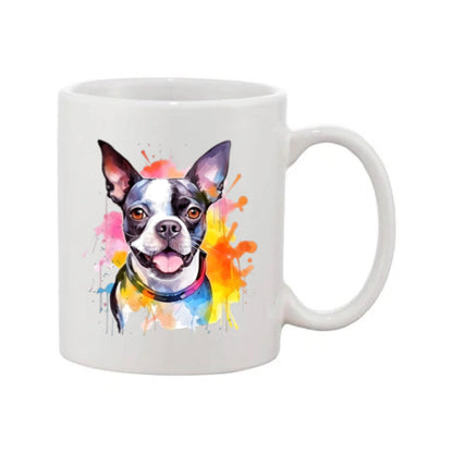 Mug - 11oz - Boston Terrier in vibrant watercolours 5