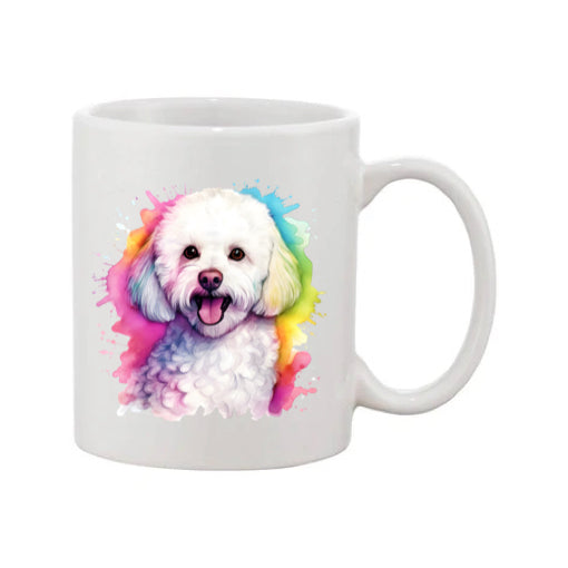 Mug - 11oz - Bichon Frise dog in vibrant watercolours 3