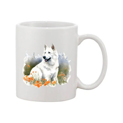 Mug - 11oz - White Swiss Shepherd 5 (GSD)