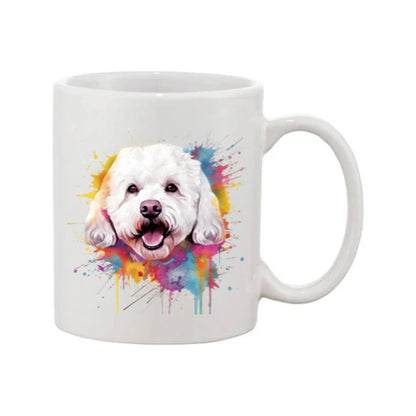 Mug - 11oz - Bichon Frise dog in vibrant watercolours 1