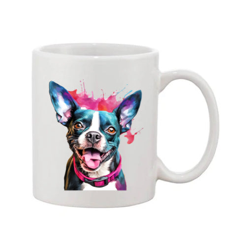 Mug - 11oz - Boston Terrier in vibrant watercolours 2